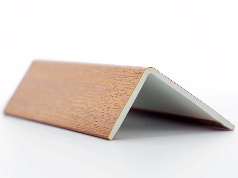 Cornières PVC Chêne Doré 100x100